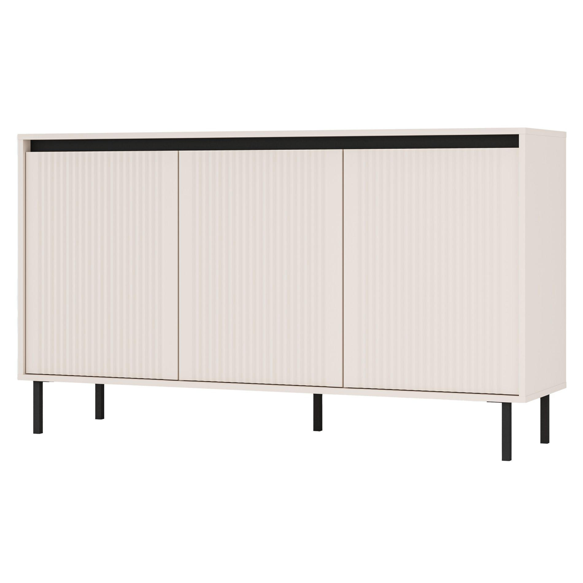 SIDEBOARD Osaka Sandbeige 149 cm - Beige/Schwarz, Holzwerkstoff/Metall (148.6/84.7/40cm) - Selsey