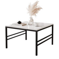COUCHTISCH FORMA 60/60 cm Quadrat, Schwarz / Weiß Hochglanz - Weiß Hochglanz/Schwarz, Metall (60/60/40cm) - Idohome
