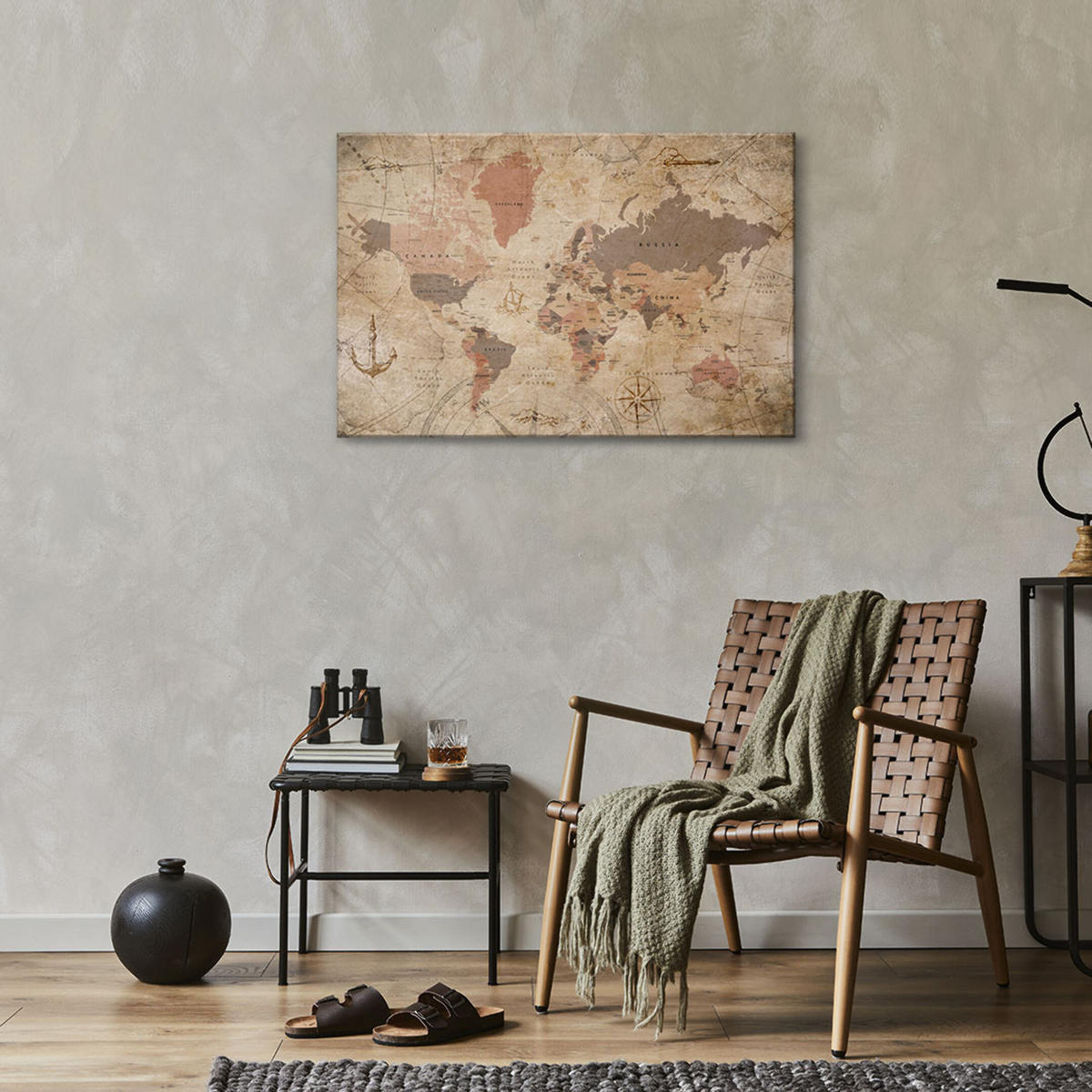 LEINWANDBILD Braun 120x80 cm - Multicolor, Holz (120/80cm) - LUMASOUL