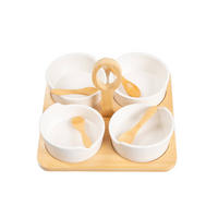 SERVIERSCHALEN Fincan 4er-set - Weiß, Keramik (10/3/10cm) - Homla