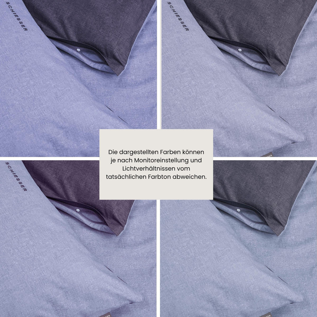 BETTWÄSCHESET Doubleface Renforcé 2-teilig 135x200 cm Blau - Blau, Textil (135/200cm) - SCHIESSER