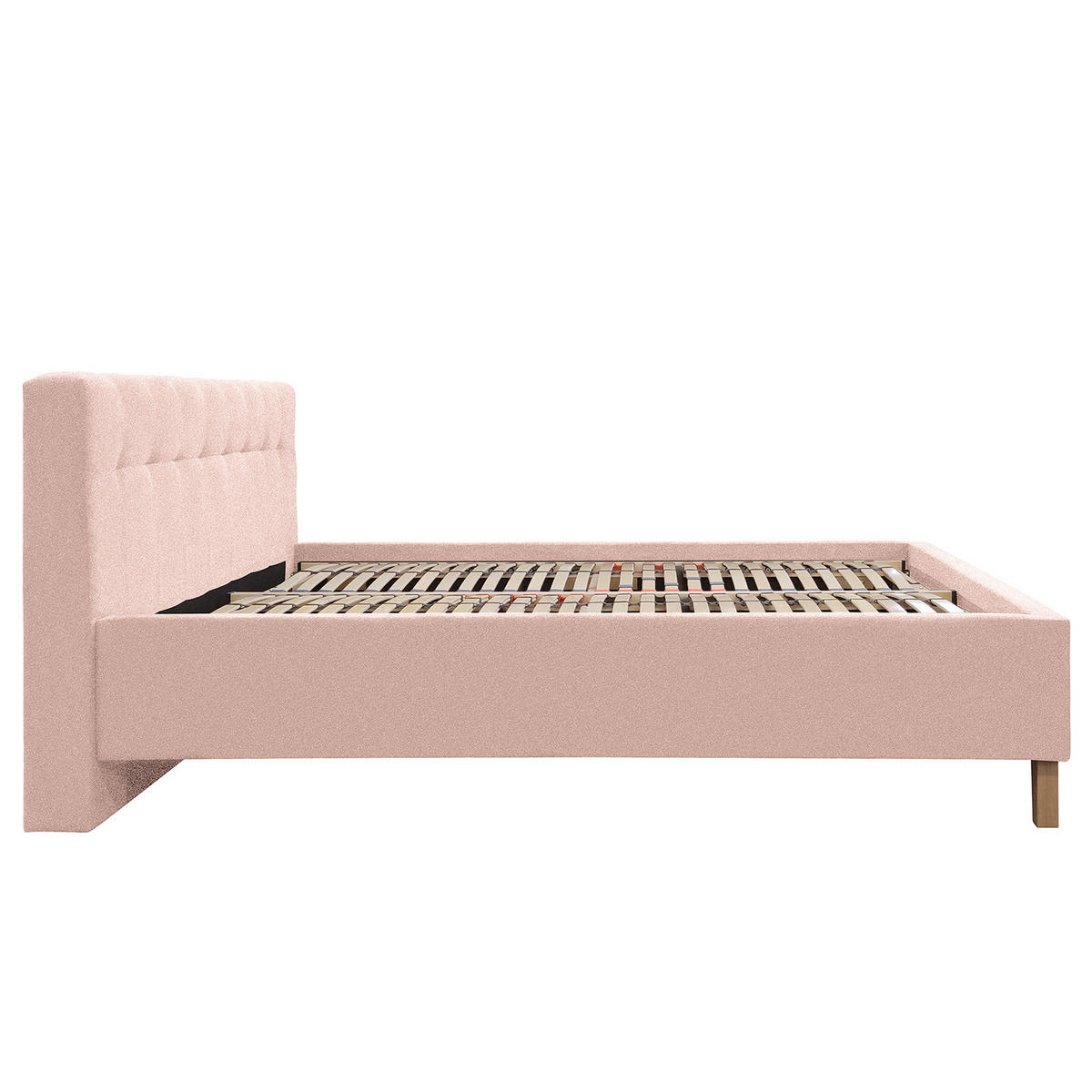 POLSTERBETT - Webstoff - Rosa, Holz/Textil (180/200cm) - home24