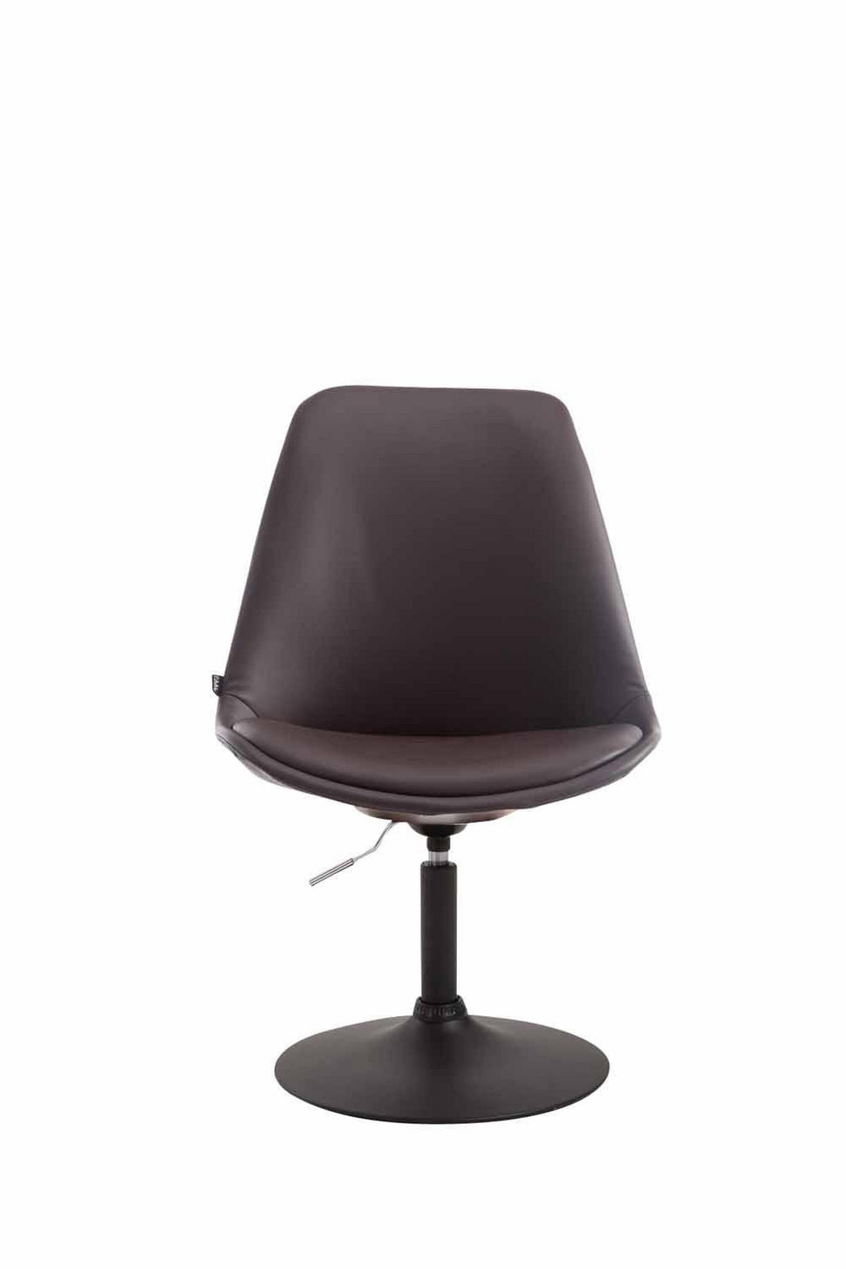 DREHSTUHL Lederlook braun - Schwarz/Braun, Textil/Metall (48/76/57cm) - CLP