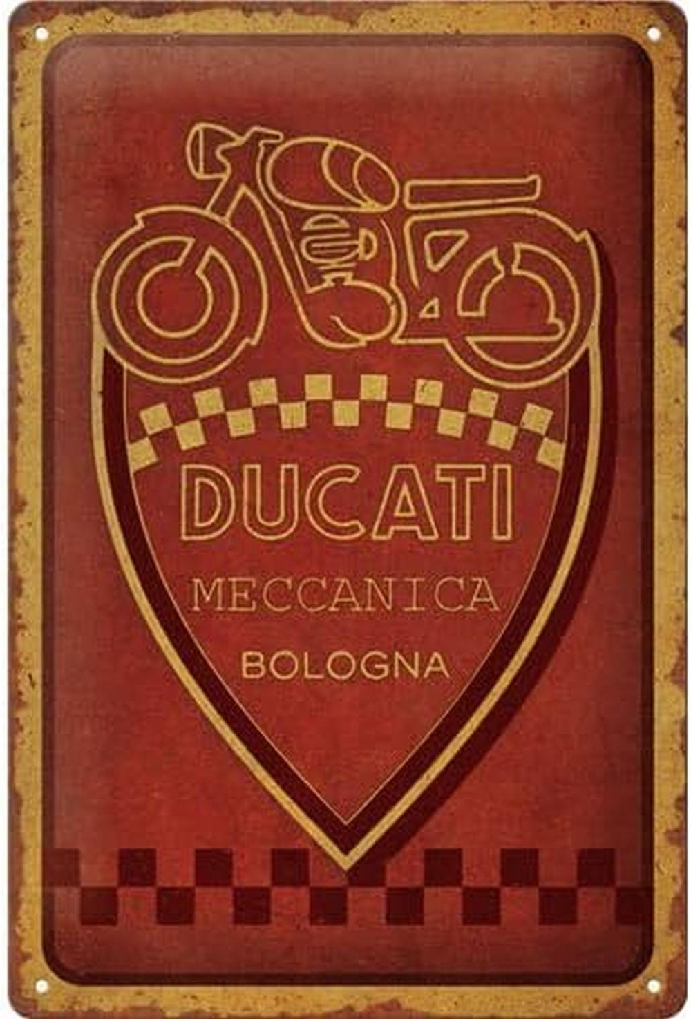 BLECHSCHILD 20/30 cm Ducati Meccanica Bologna - Multicolor, Metall (20/30/0.2cm) - Nostalgic-Art