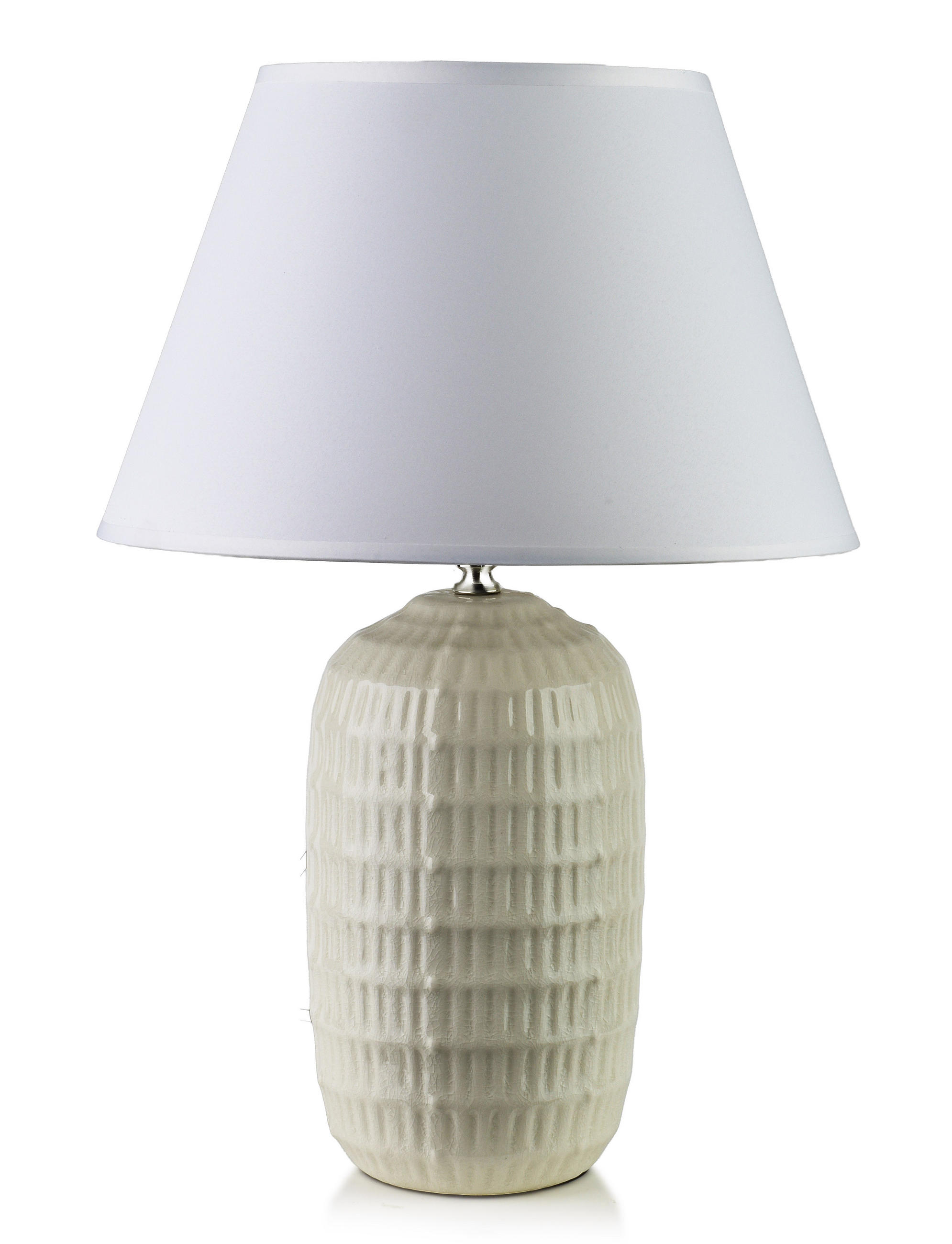 TISCHLAMPE Leti Beige 15/32/47 cm Keramik - Beige, Keramik (17/32/47cm) - Mondex