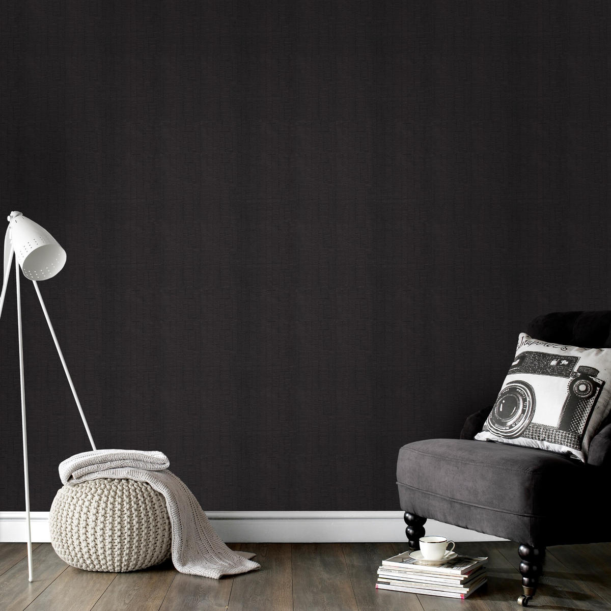 VLIESTAPETE Glenn - Schwarz, Papier/Kunststoff (52/1000cm) - Superfresco Easy