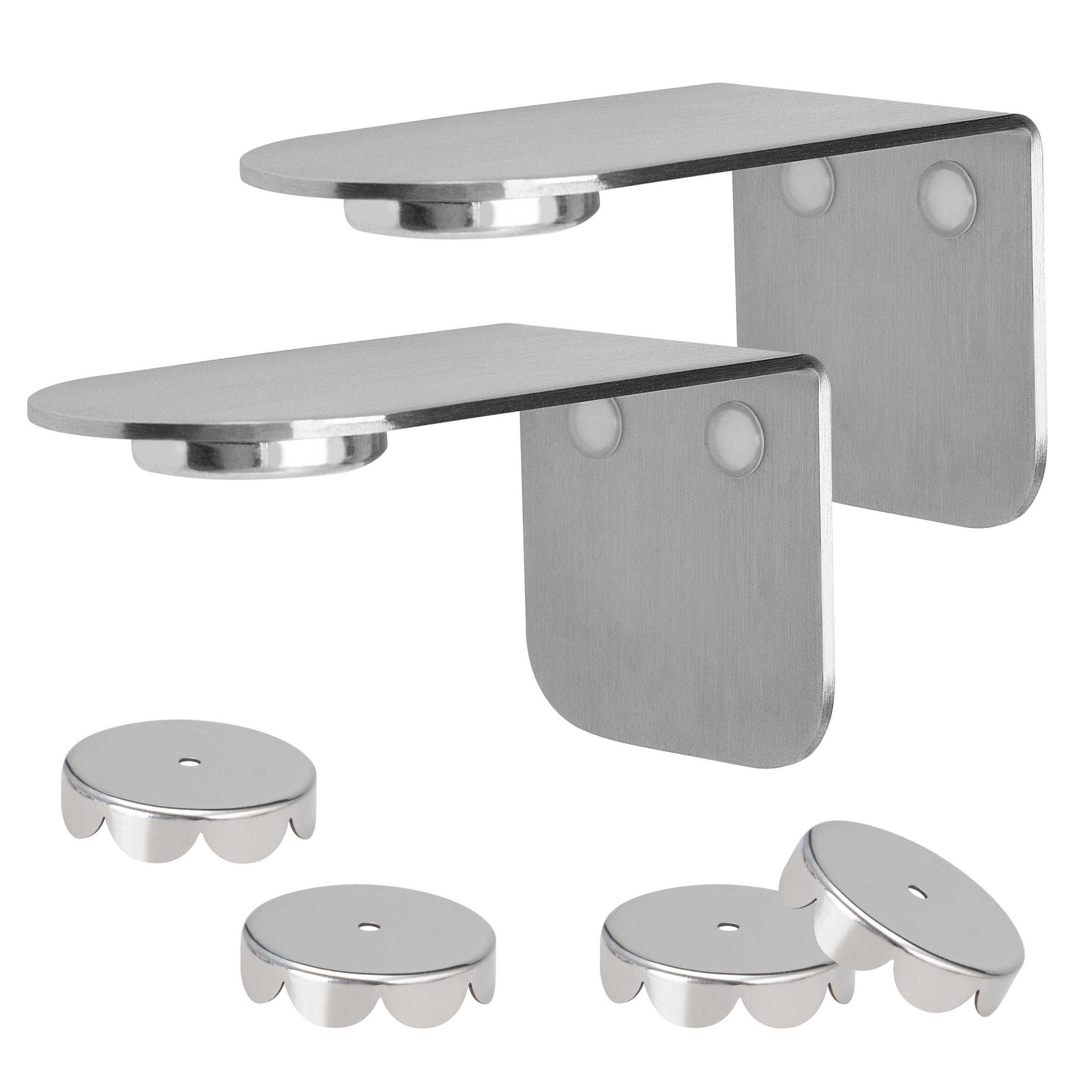 MAGNET-SEIFENHALTER PUREZZA 2er-Set matt - Silberfarben, Metall (4.5/4.5/8cm) - bremermann