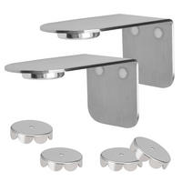 MAGNET-SEIFENHALTER PUREZZA 2er-Set matt - Silberfarben, Metall (4.5/4.5/8cm) - bremermann