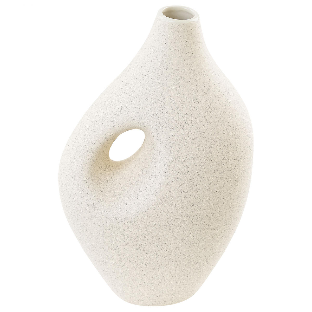 BLUMENVASE Porzellan weiß Komotini - Weiß, Keramik (32cm) - Beliani