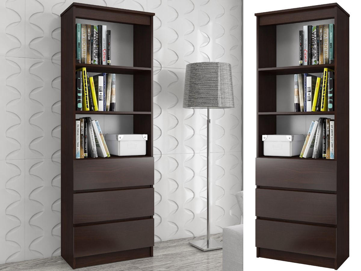 STANDREGAL Dunkelbraun 180/60/35 - Dunkelbraun, Holzwerkstoff (60/180/35cm) - RAUMHIRSCH FURNITURE