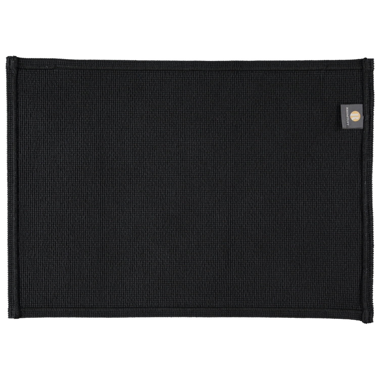 BADEMATTEN PLAIN SCHWARZ - 15 - Schwarz, Textil (50/70cm) - Rhomtuft