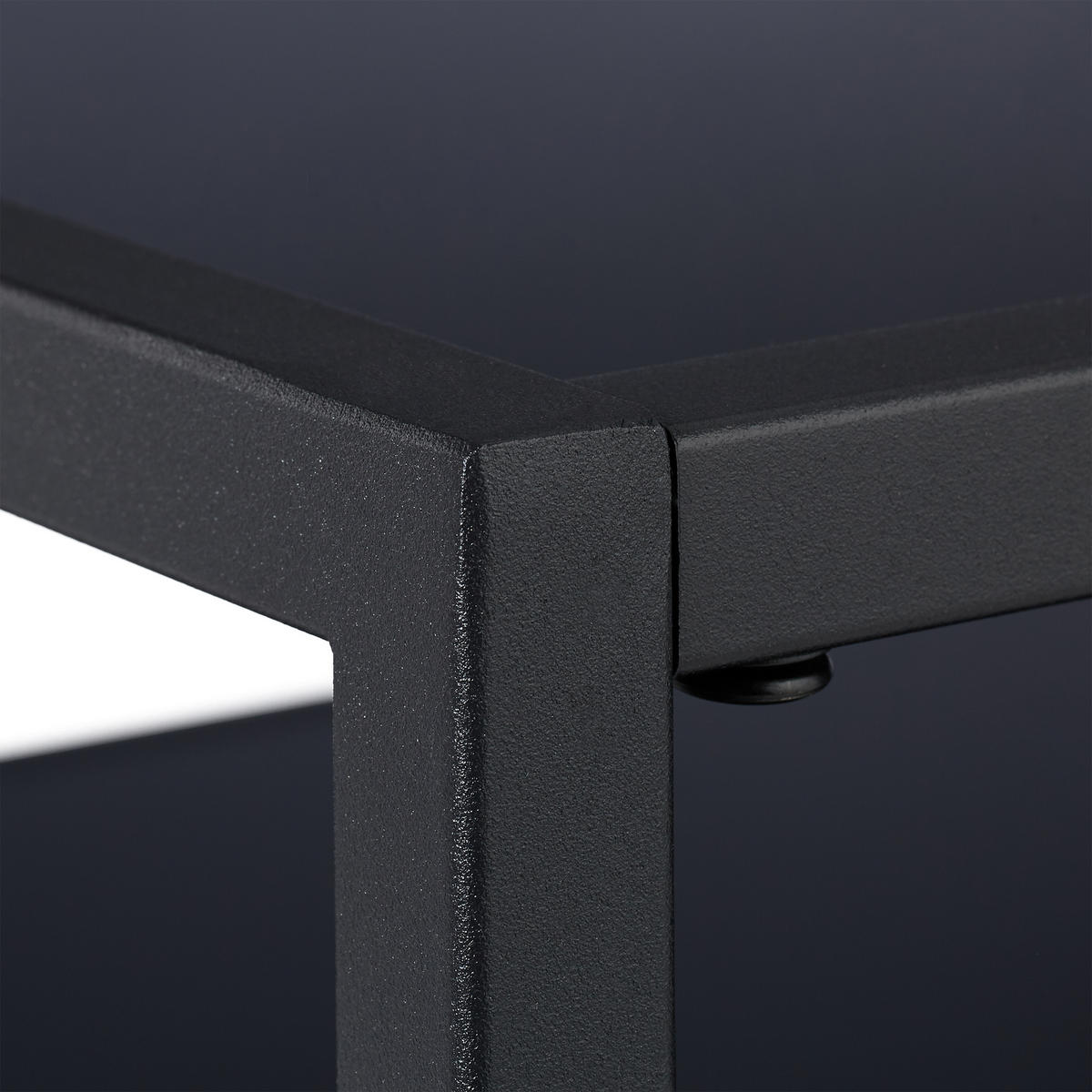 COUCHTISCH - Schwarz, Glas/Holzwerkstoff (50/90/42cm) - Relaxdays
