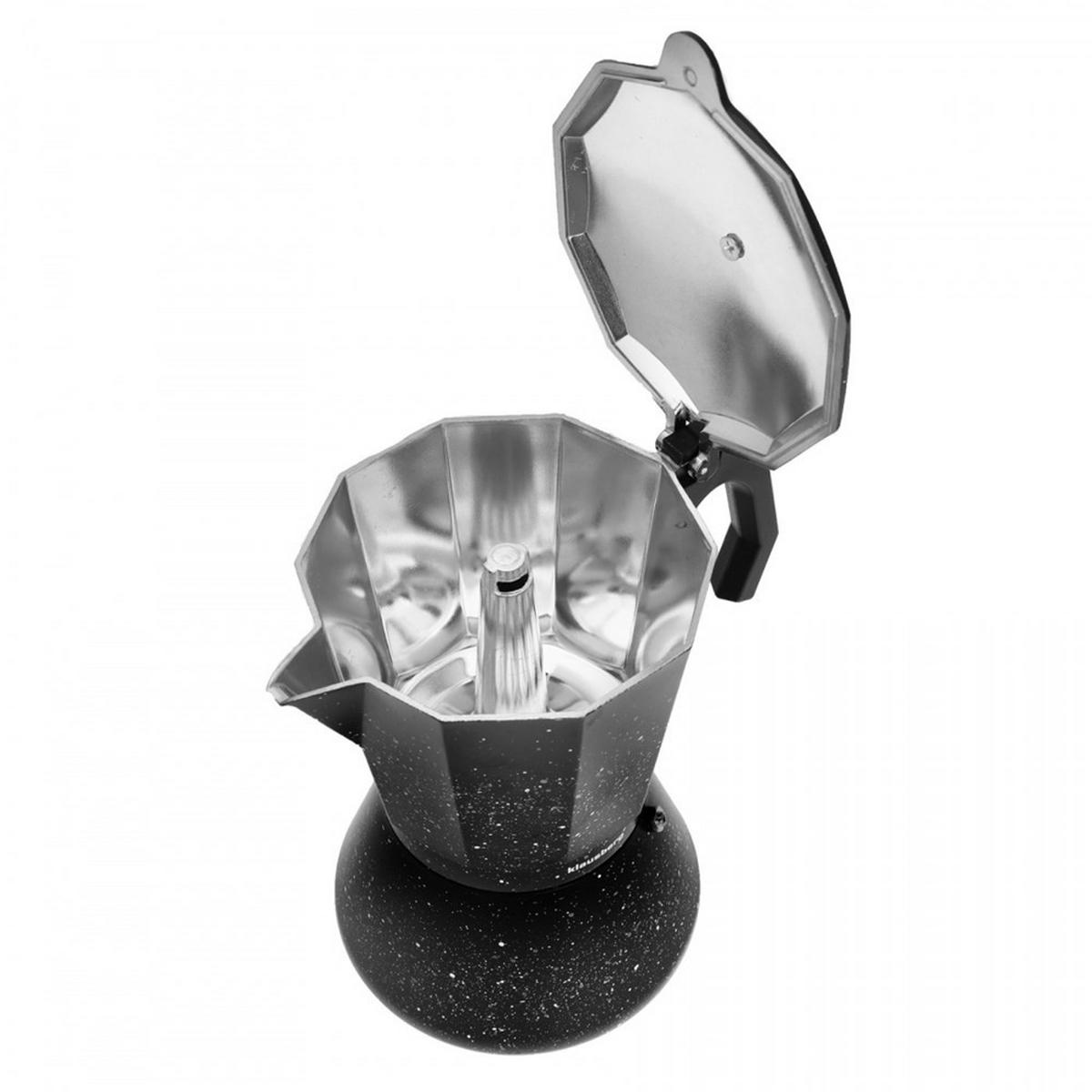 ESPRESSOKOCHER Schwarz 10/10/23 cm KB7161 - Schwarz, Metall (10/23/10cm) - Klausberg 
