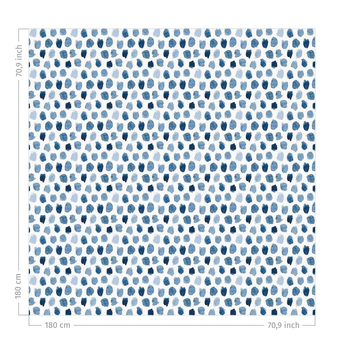 DUSCHVORHANG Aquarell Kleckse in Indigo 180/180 cm - Blau, Textil (180/180cm) - Bilderwelten