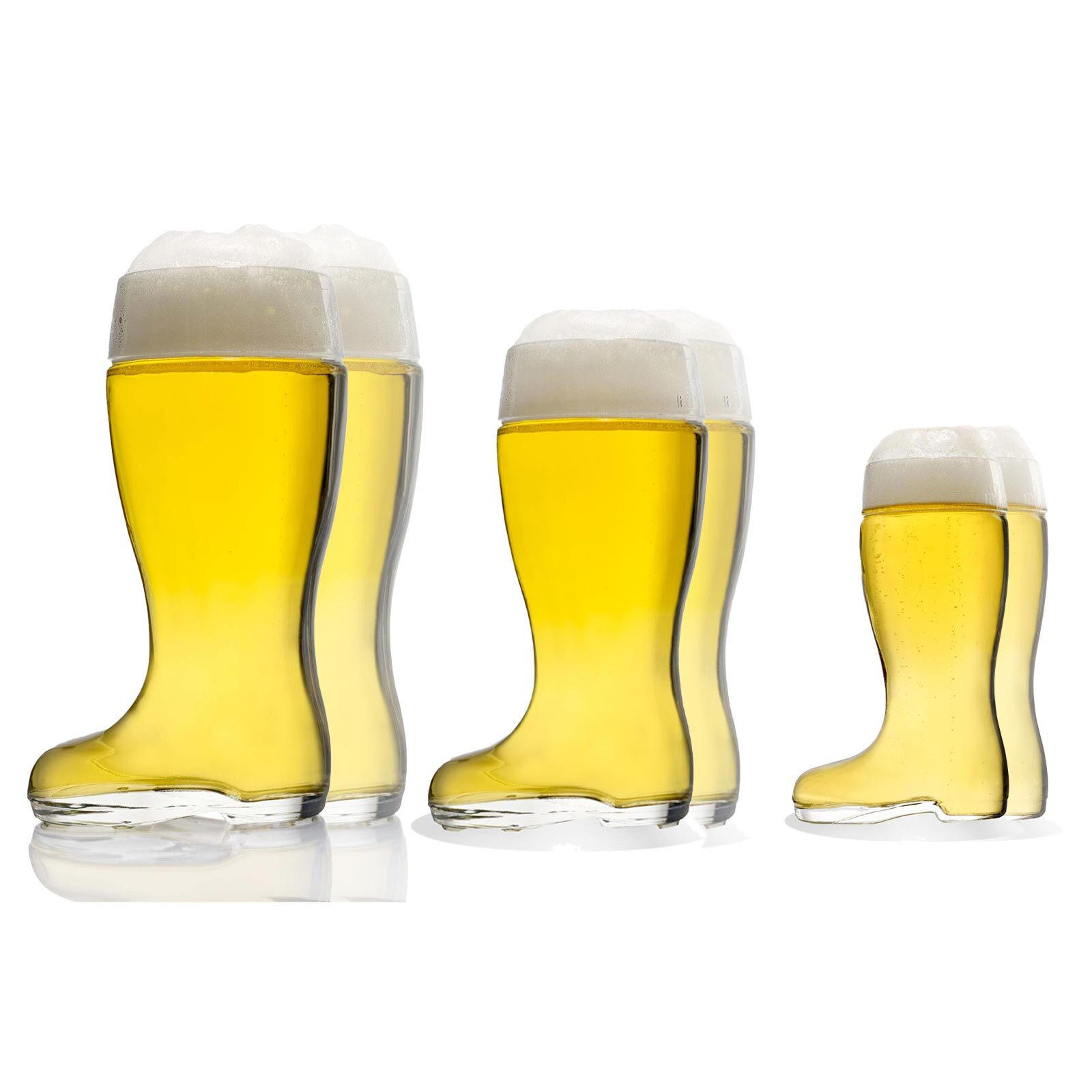 BIERGLÄSER Stiefel transparent 6er Set - Transparent, Glas (0.001L) - Stölzle Lausitz