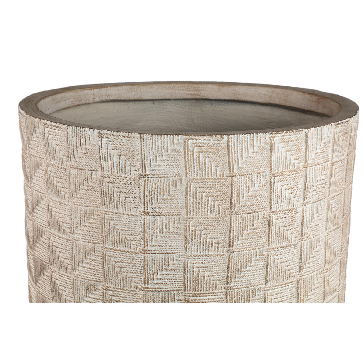 TOPF Suguna Beige 44/44/78cm 3er-Set - Beige, Kunststoff (78cm) - PTMD Collection