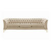 DREISITZER-SOFA Chesterfield Modern-Velluto 2 - Creme, Holz/Textil (248/74/80cm)