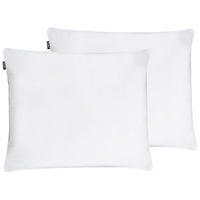 KISSEN 2er-Set Weiß 60/50 cm Vihren - Weiß, Naturmaterialien (60/50cm) - Beliani