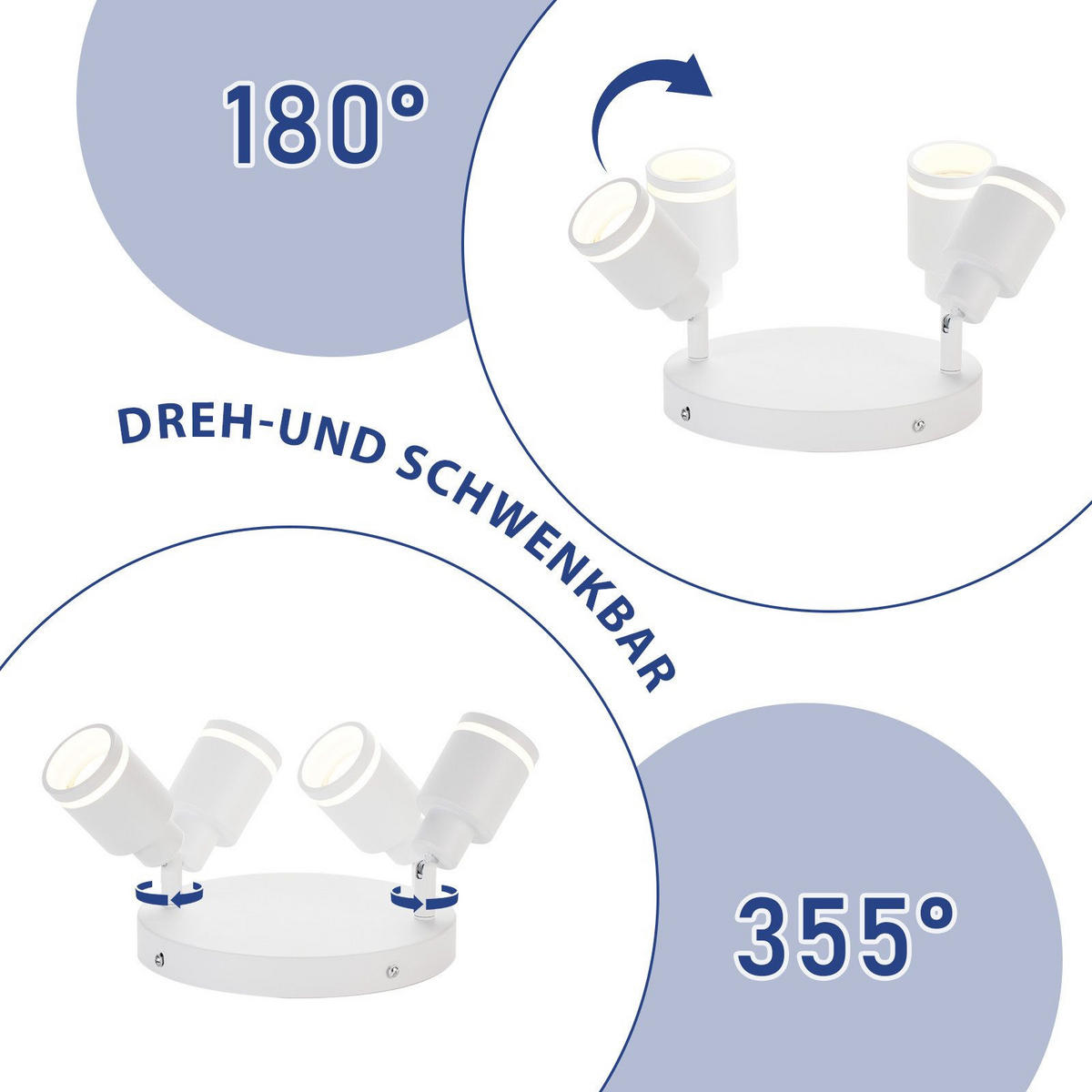 STRAHLER Fülle 2-flammig 20/20/15.7 cm - Weiß, Metall (20/20/15.7cm) - ZMH