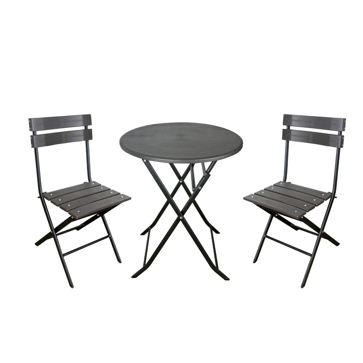 KLAPPTISCH Grau 60/60/74 cm - Grau, Kunststoff (60/60/74cm) - Mobili Rebecca
