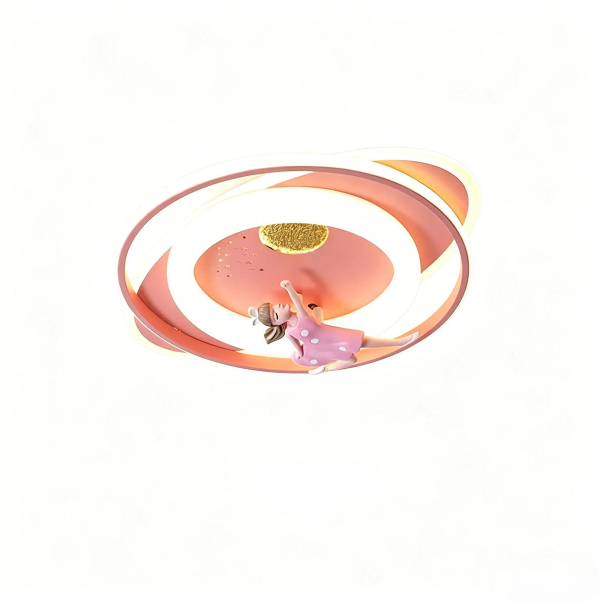 KINDERDECKENLEUCHTE 58/58/9 cm - Rosa, Metall (58/58/9cm) - Authentics