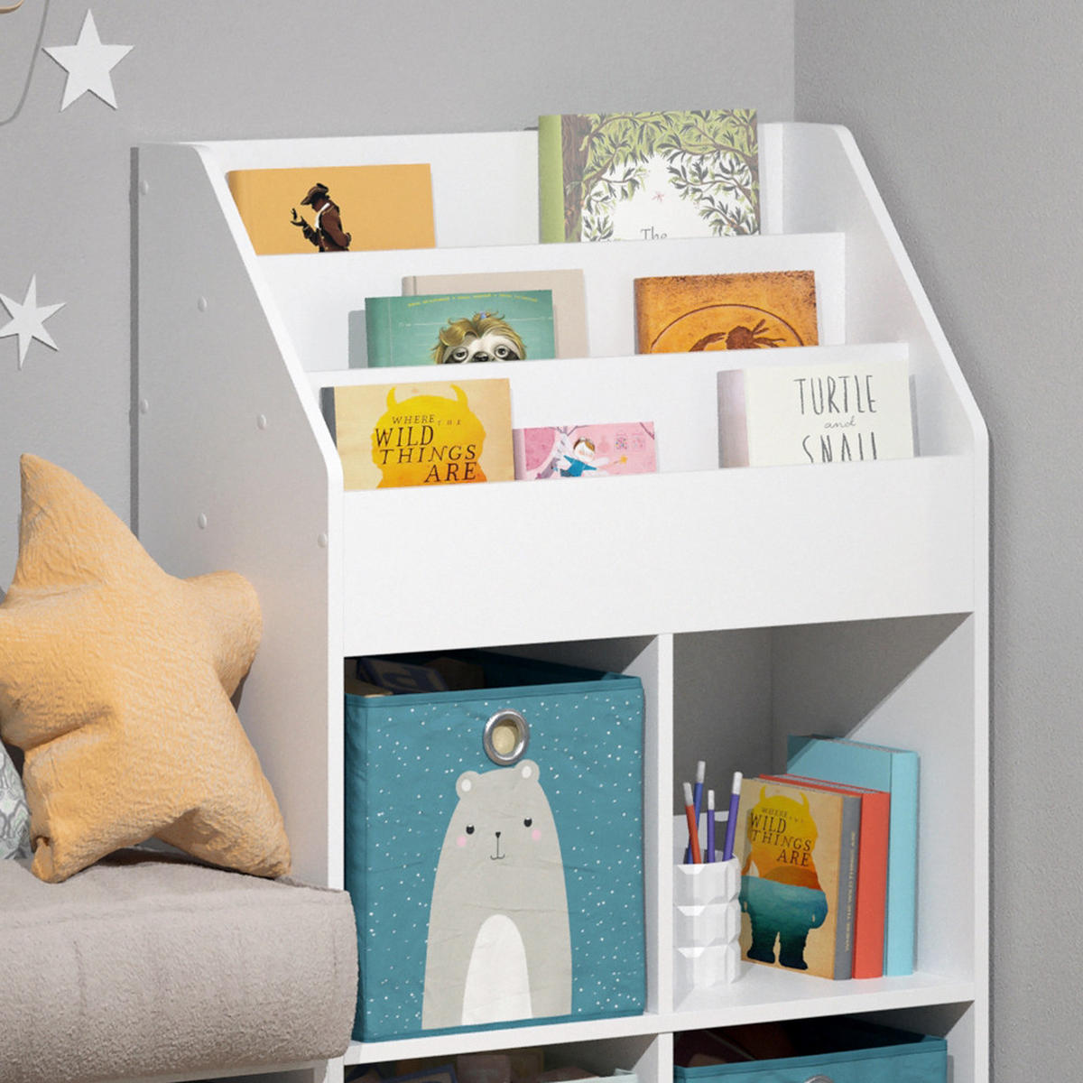 BÜCHERREGAL Luigi Weiß 72 x 114.2 cm - Weiß, Holzwerkstoff (72/114.2/31.2cm) - Vicco