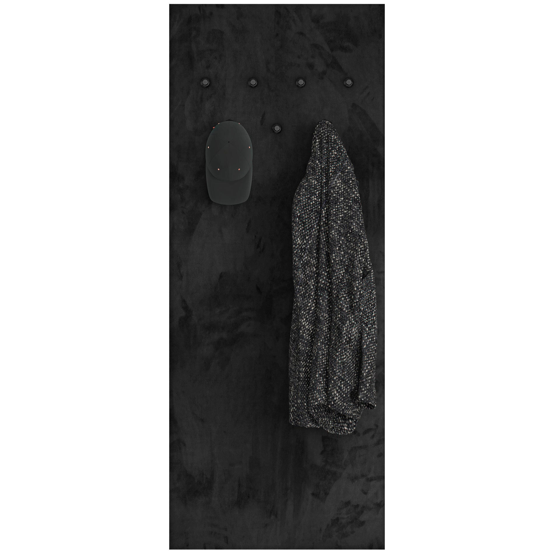 GARDEROBE Vasco Schwarz 60 cm - Schwarz, Holzwerkstoff (60/152.3/7.5cm) - Homebook