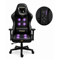 GAMING-STUHL Tactical SMI mit Massagefunktion Schwarz - Schwarz, Metall (55/137/55cm) - MaxPodium
