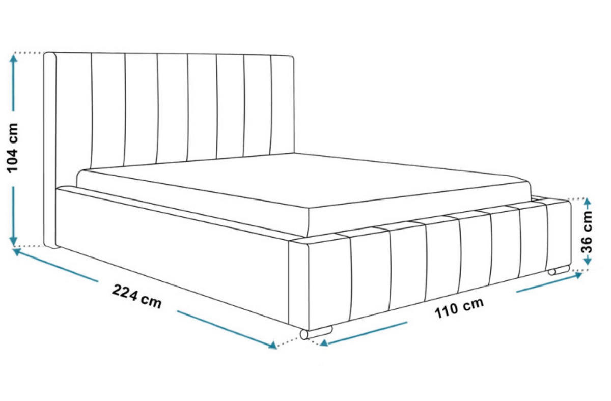 BETT Grau BEN 10 Mit Bettkasten 90x200 cm - Schwarz/Grau, Textil (90/200cm) - Sepro Meble