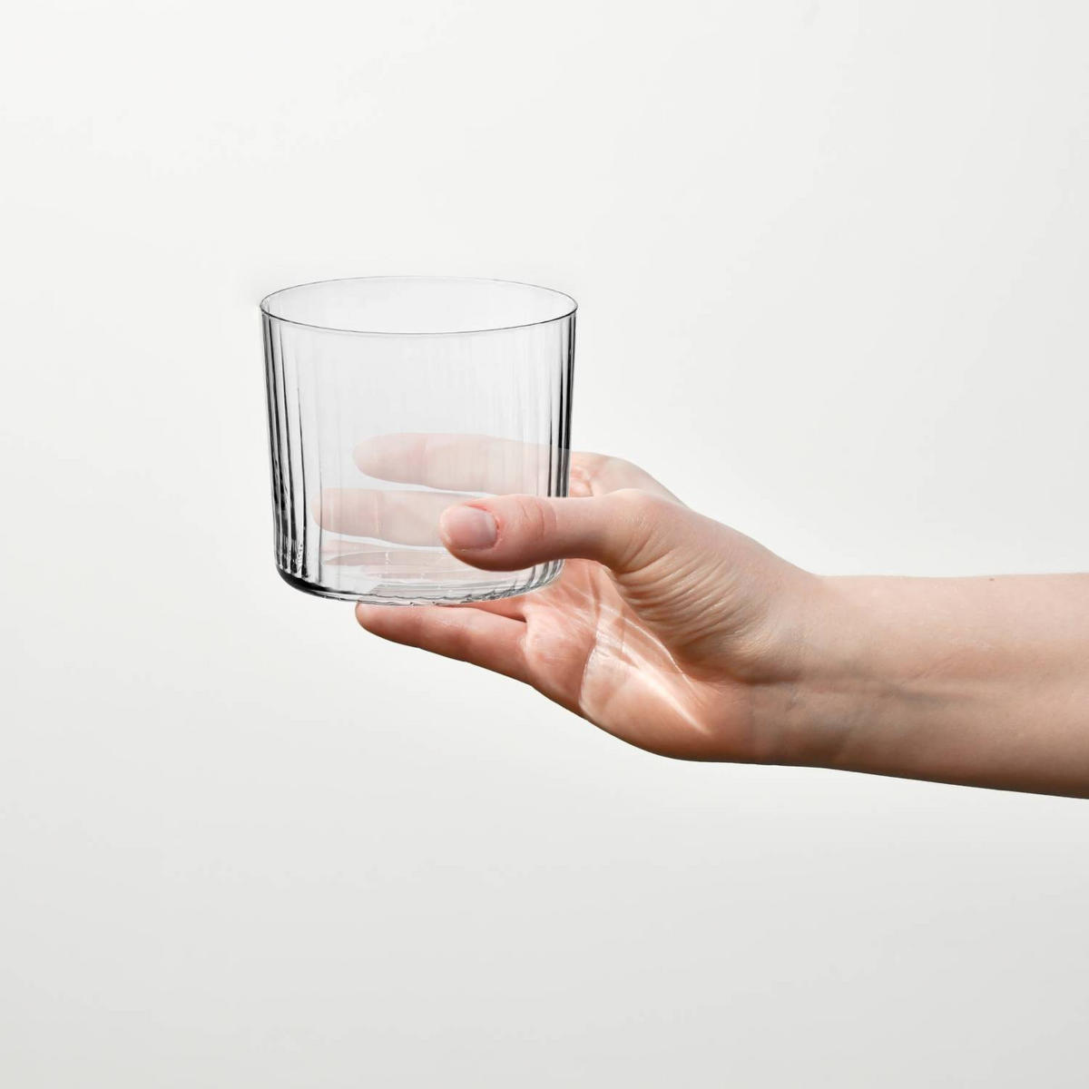 GLÄSER MIT VERTIKALOPTIK, 6er-Set, 410 ml - Transparent, Glas (0.41L)