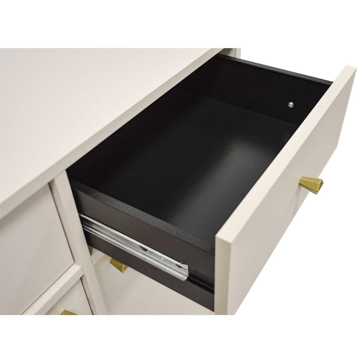 SIDEBOARD Oktio Sandbeige 125 cm - Beige/Goldfarben, Holzwerkstoff/Metall (124.5/95/40.8cm) - Selsey