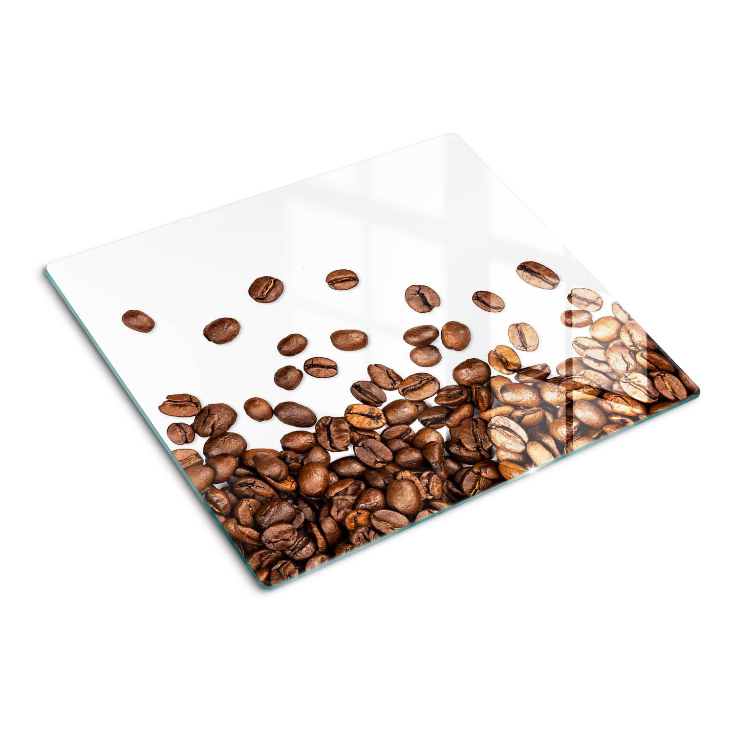 GLASPLATTE 60x52 cm Kaffeebohnen - Braun, Glas (60/0.4/52cm) - TULUP