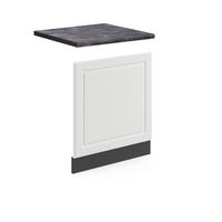 FRONTBLENDE R-Line Weiß Landhaus 60 cm, AP Anthrazit - Anthrazit/Weiß, Holzwerkstoff (60/57.2/1.6cm) - Vicco