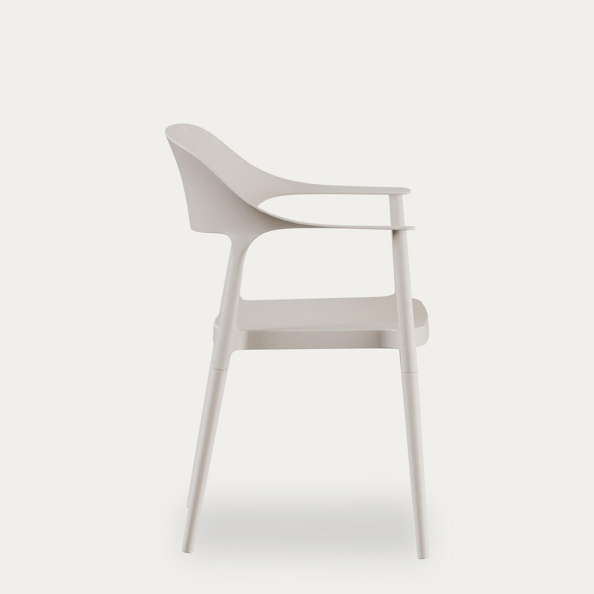 STUHL Brunel Beige 57.5 cm x 83 cm - Beige, Kunststoff (57/83/53cm) - Kenay Home