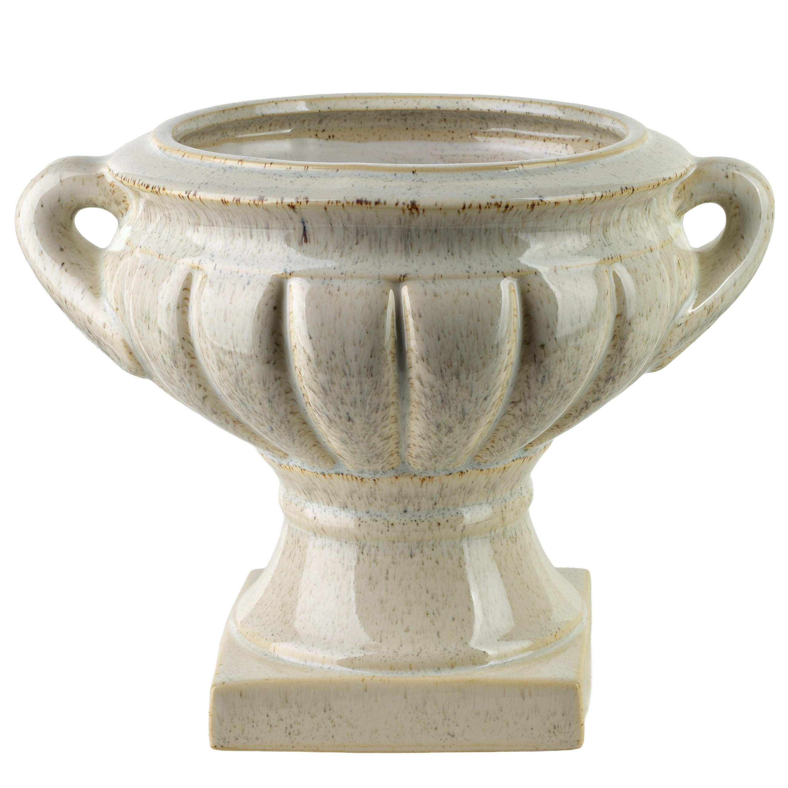 VASE Evam beige 26.5/21/21 Keramik - Beige, Keramik (21cm) - Mondex