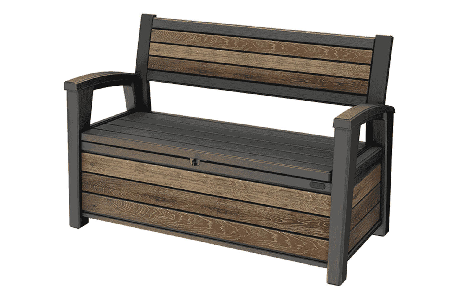 GARTENBANK mit Stauraum Signature - Walnussfarben, Kunststoff (72.5/70/151.7cm) - Keter