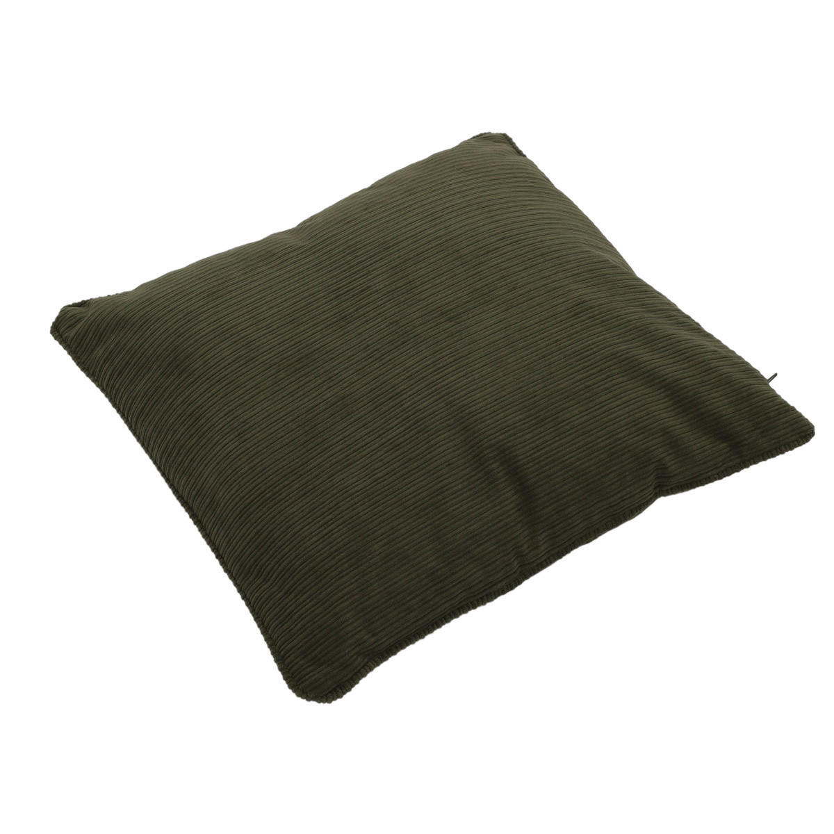 KISSEN mit Borte aus Kordsamt 40/40/8 cm - Grün, Textil (40/40cm) - Home Styling Collection