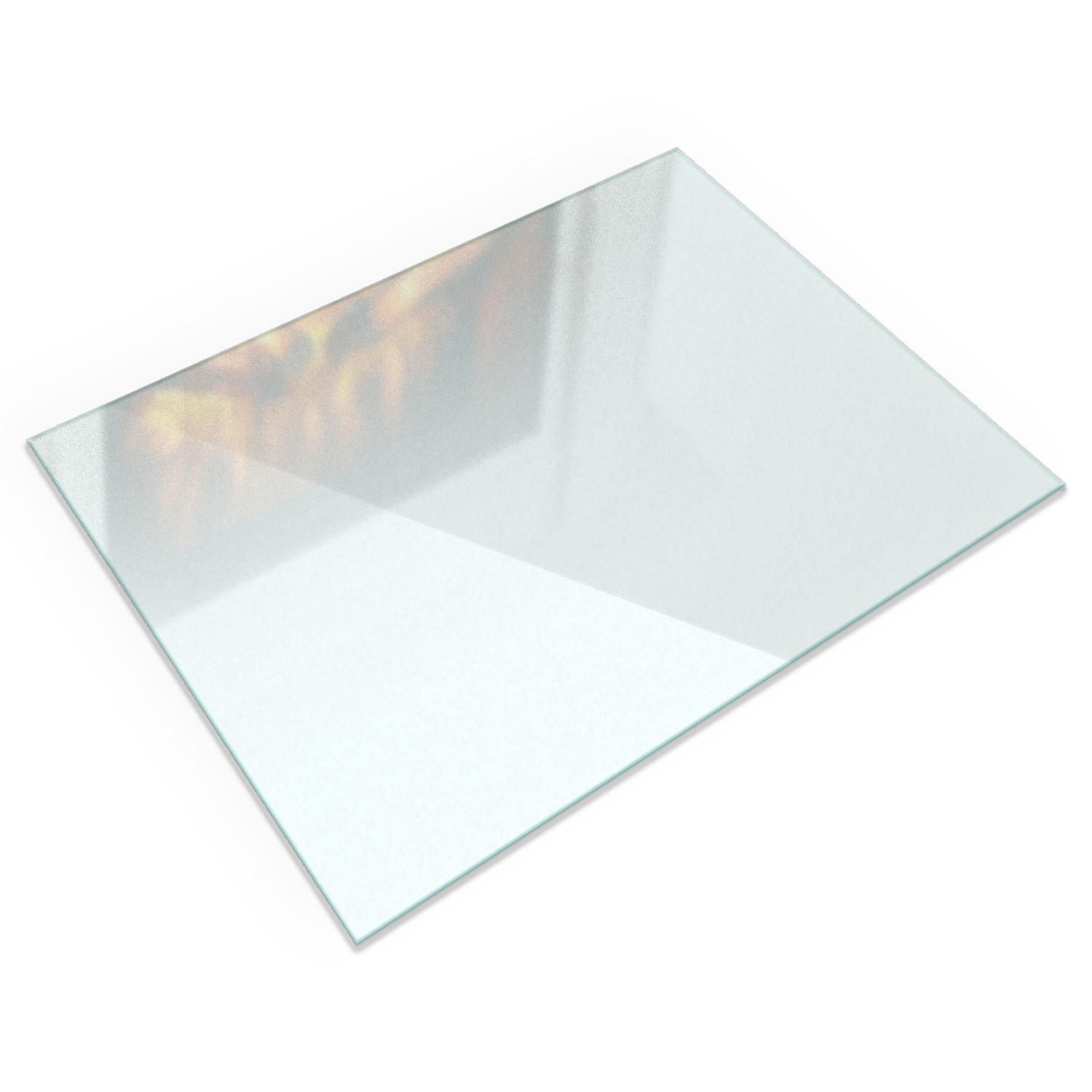 GLASPLATTE für Kaminofen 80x60 cm – Milchglas Optik - Transparent, Glas (80/60/0.4cm) - ArtPrintCave