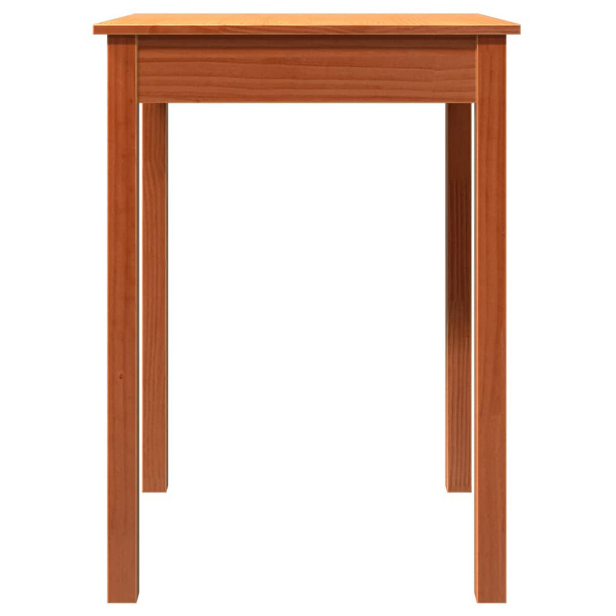 ESSTISCH Wachsbraun 55/55/75 Cm Massivholz Kiefer - Braun, Holz (55/55/75cm) - vidaXL