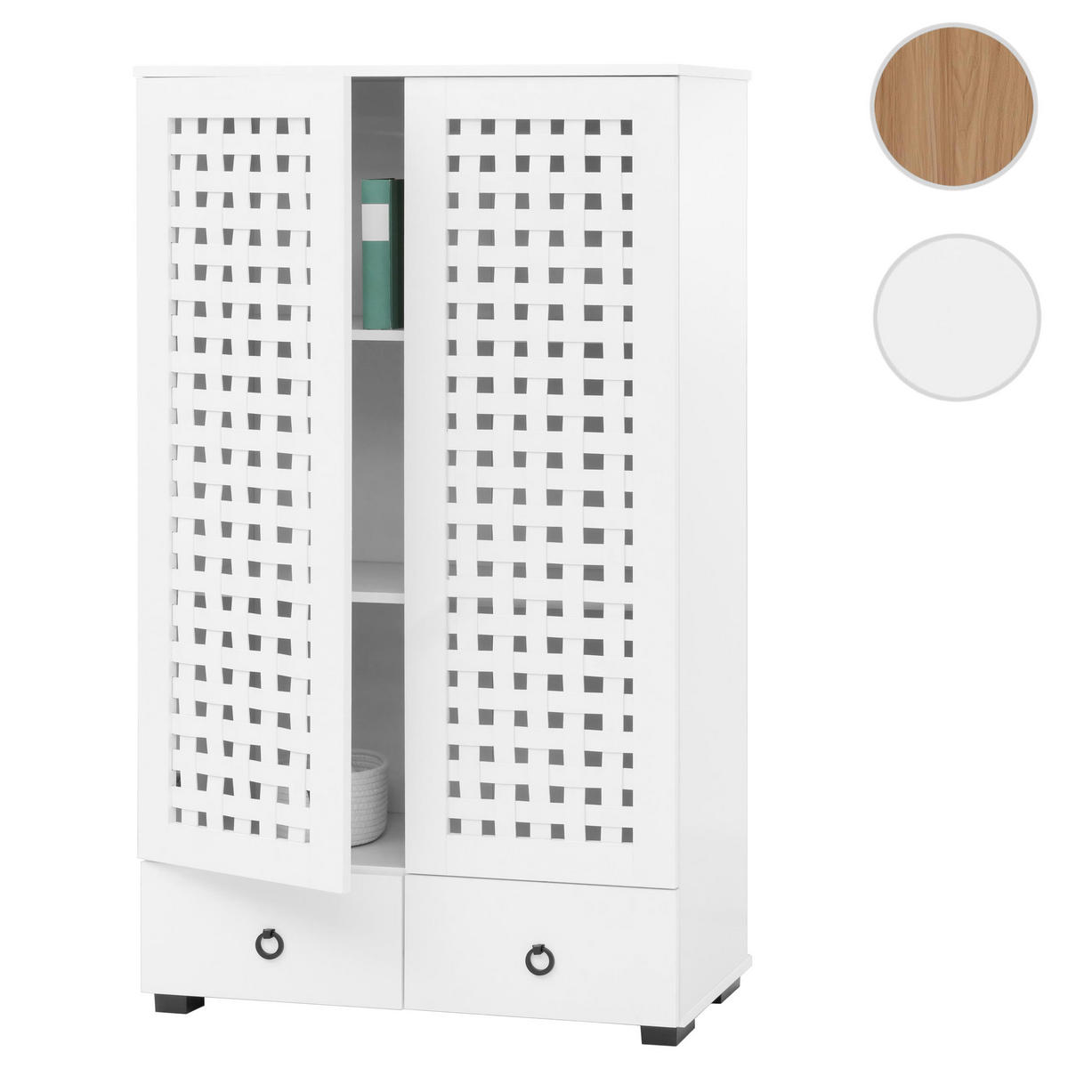 SCHRANK Weiß - Weiß, Holzwerkstoff (80/138/36cm) - MCW