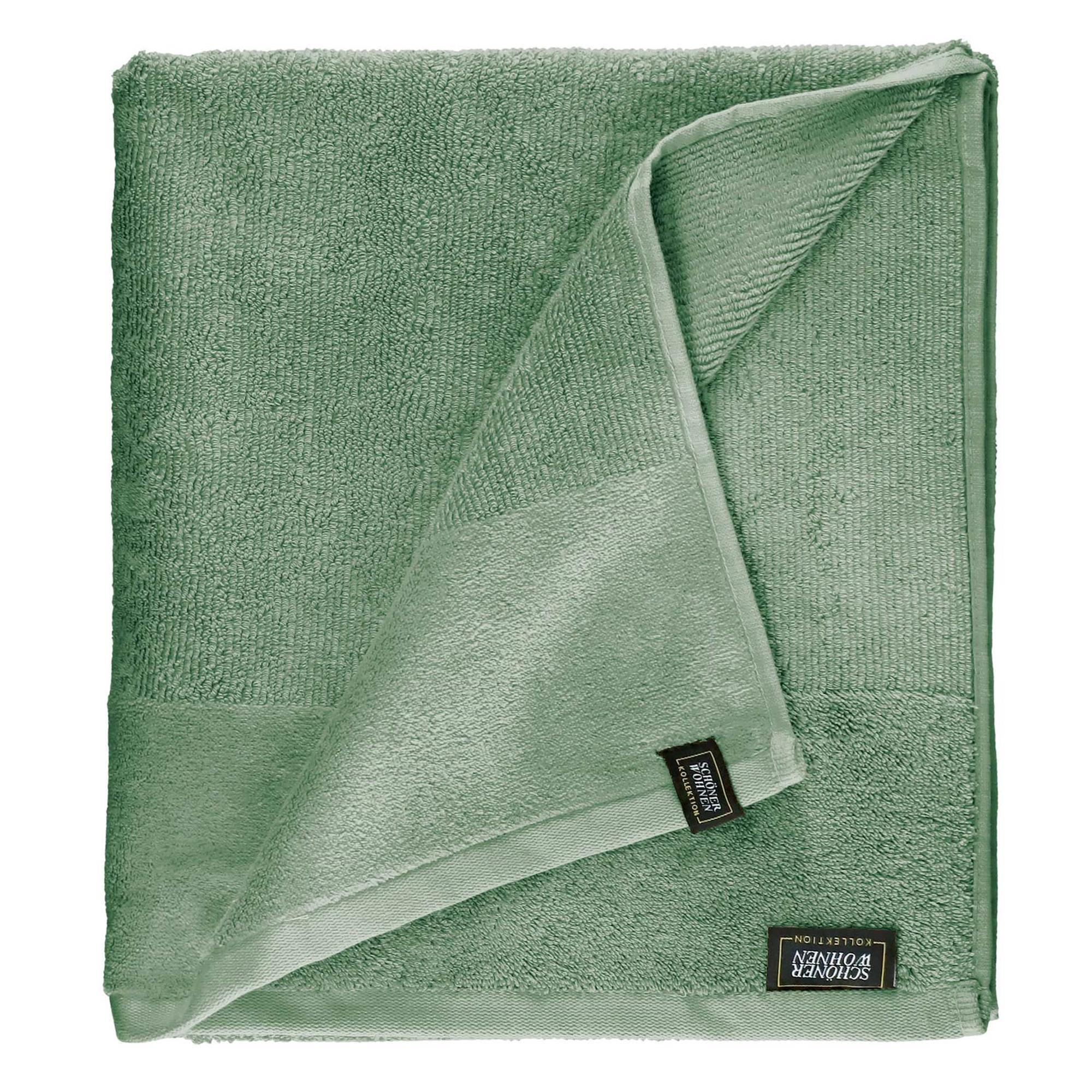 BADETUCH SENSE - Grün, Textil (100/150cm) - Schöner Wohnen