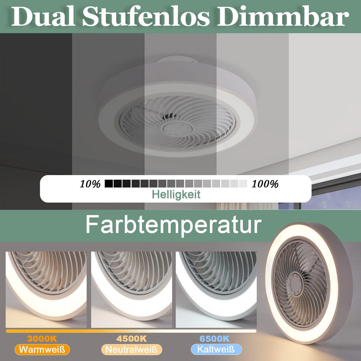 TAKFLÄKT Essen II 46/46/22cm - Vit, Plast (46/46/22cm) - Nettlife