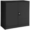 AKTENSCHRANK ,90 x 40 x 90 cm,schwarz - Schwarz, Metall (40/90/90cm) - tectake