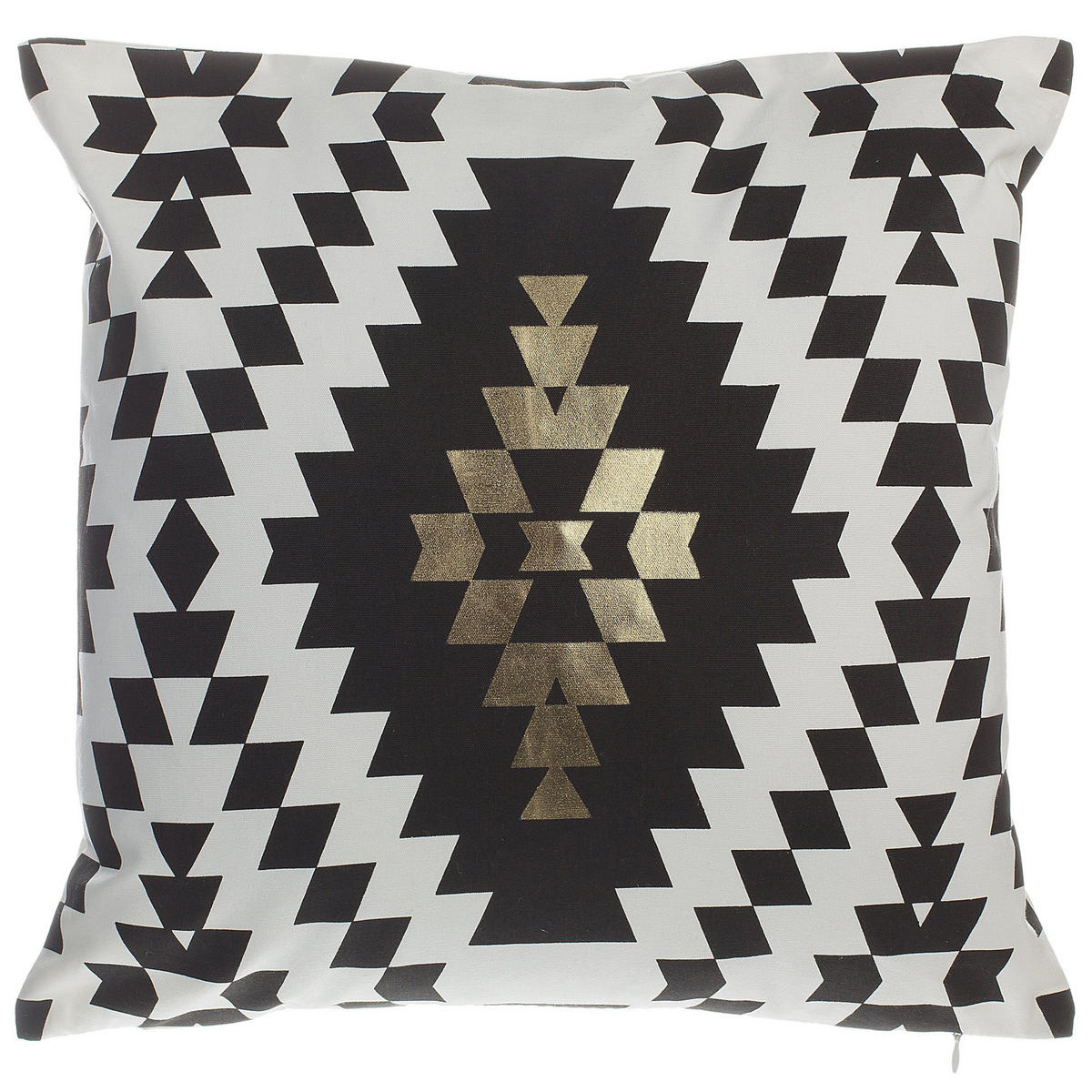 DEKOKISSEN 2er-Set Schwarz-Weiß 45/45 cm Coleus - Schwarz, Naturmaterialien/Textil (45/45cm) - Beliani