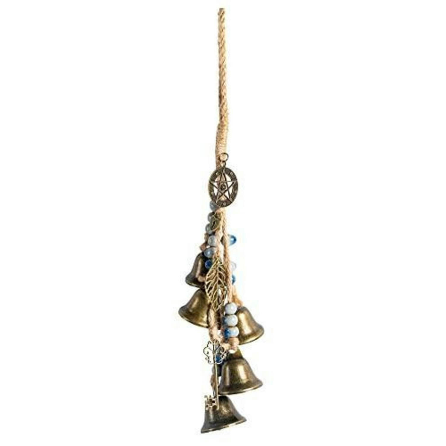 WINDSPIEL Hexenglocken Metall Blau 34 cm - Bronzefarben, Metall (34/3.8/34cm)