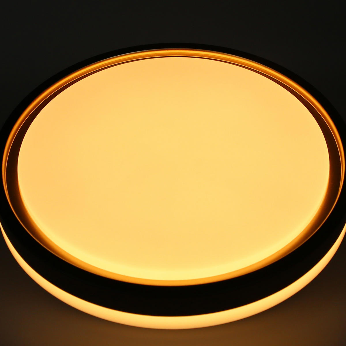 DECKENLEUCHTE Isoldara 30/30/6 cm - Schwarz, Kunststoff (30/30/6cm) - ZMH