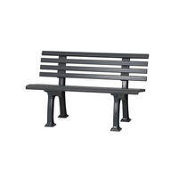 GARTENBANK Antigua 2 Sitzer Graphitgrau 74 x 120 x 54 cm Witterungskunststoff & UV Beständiger Kunststoff - Graphitfarben, Kunststoff (120/74/54cm) - PROREGAL