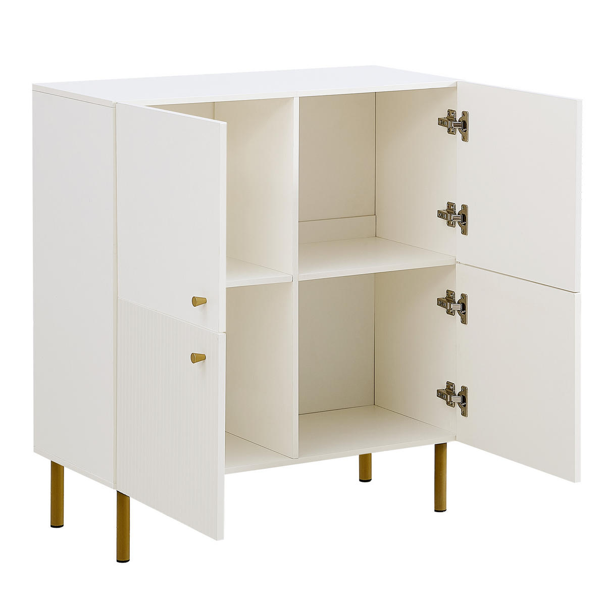 SIDEBOARD Weiß 80/36/90 cm - Weiß, Holzwerkstoff (80/90/36cm) - PANGIVO