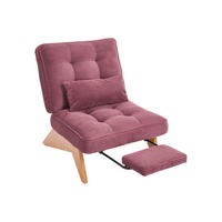 SESSEL Relaxsessel mit Fußstütze & Lendenkissen,verstellbar,Rot - Rot, Holz (73/90/59cm) - LVHOM