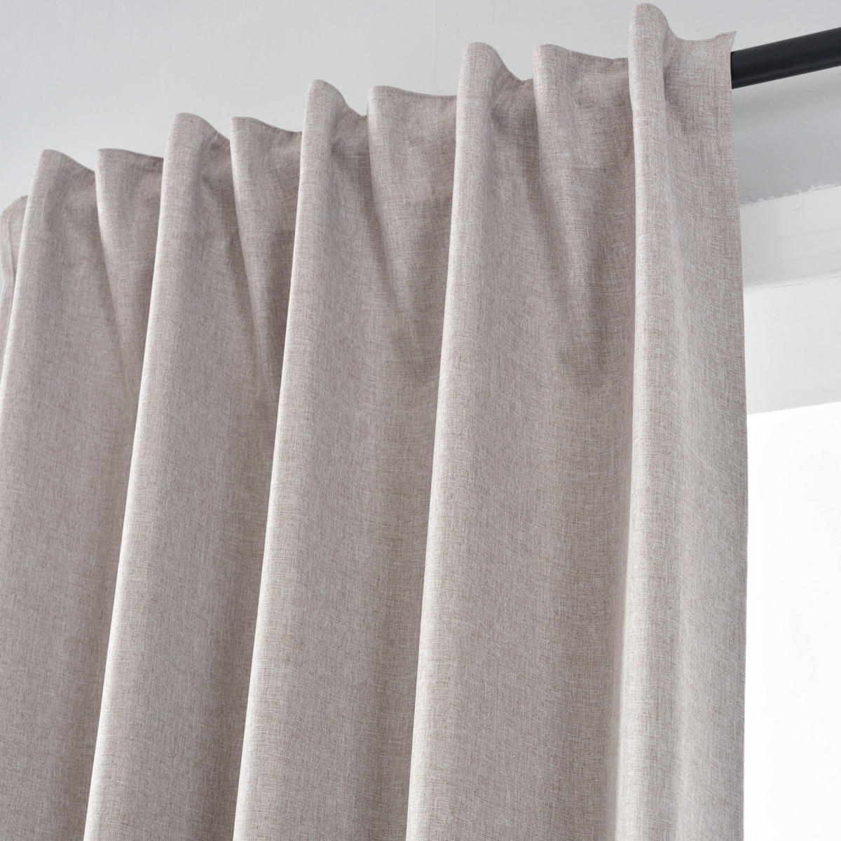 VORHANG BOSTON DARK HxB 175x140 cm Taupe - Taupe, Textil (140/175cm) - Gardinenbox